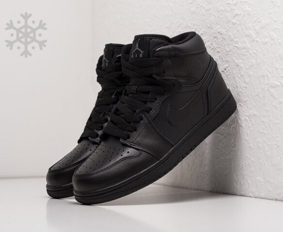 black jordans leather