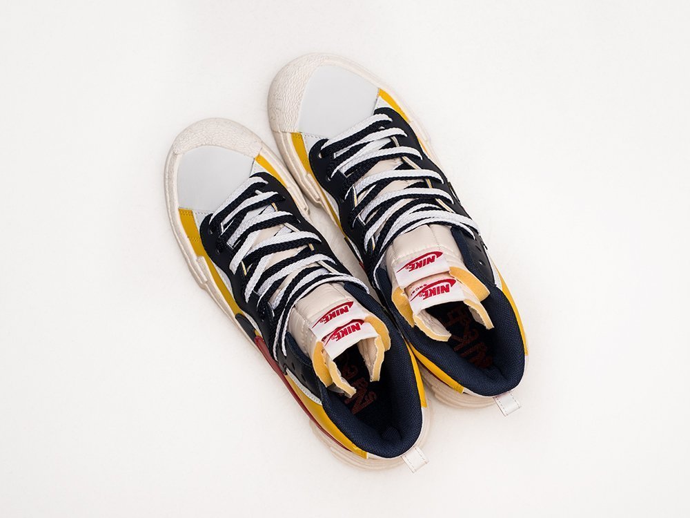 Nike x Sacai Blazer Mid yellow textile KEDRED