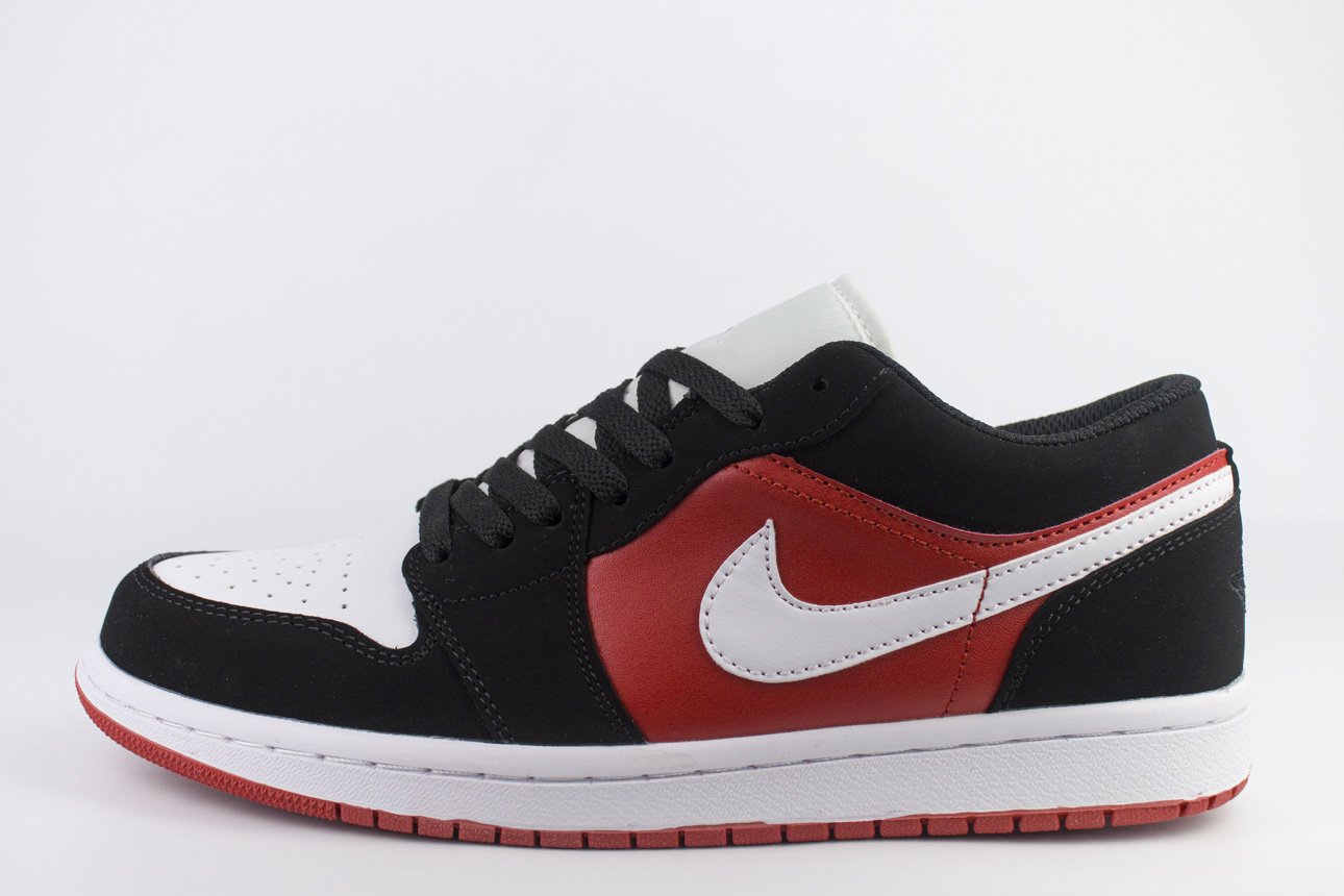 Air jordan 1 low red and black discount