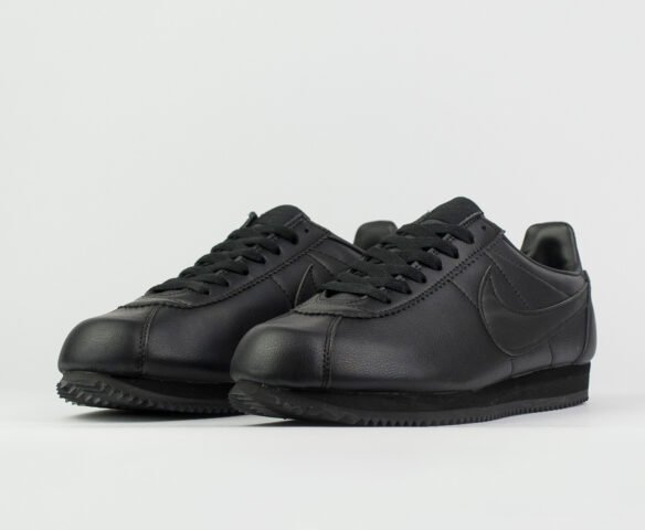 Nike cortez black clearance grey leather