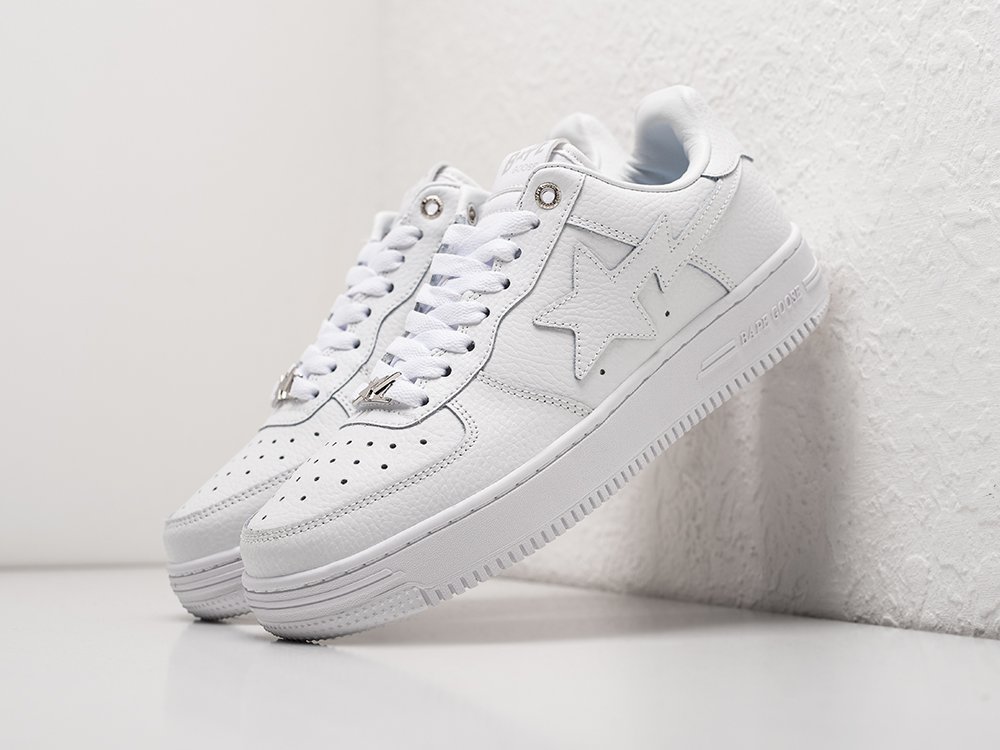 BAPE Sta Force 1 low white lthr KEDRED