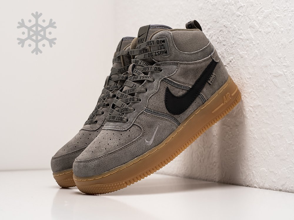 Grey nike air force on sale 1 suede
