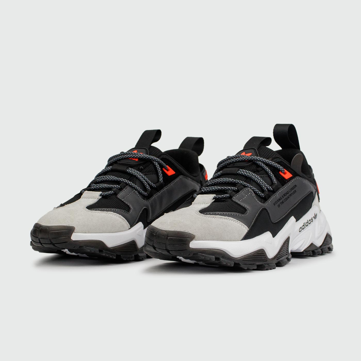 Adidas falcon black sales grey