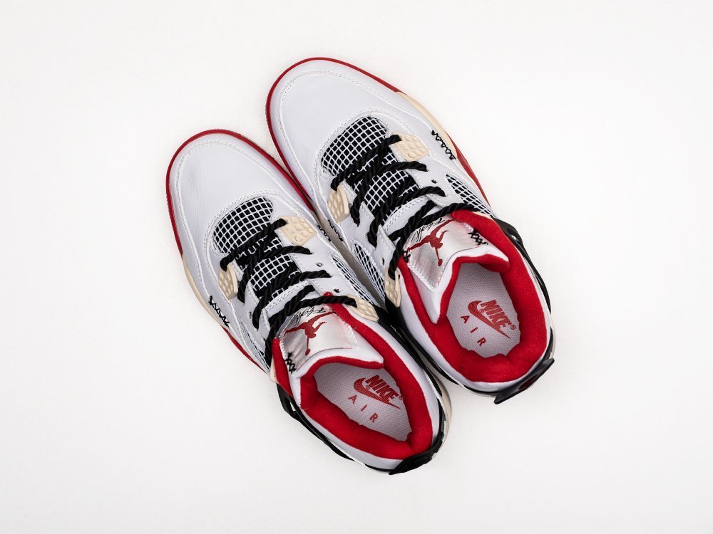 Nike air jordan on sale 4 retro white red