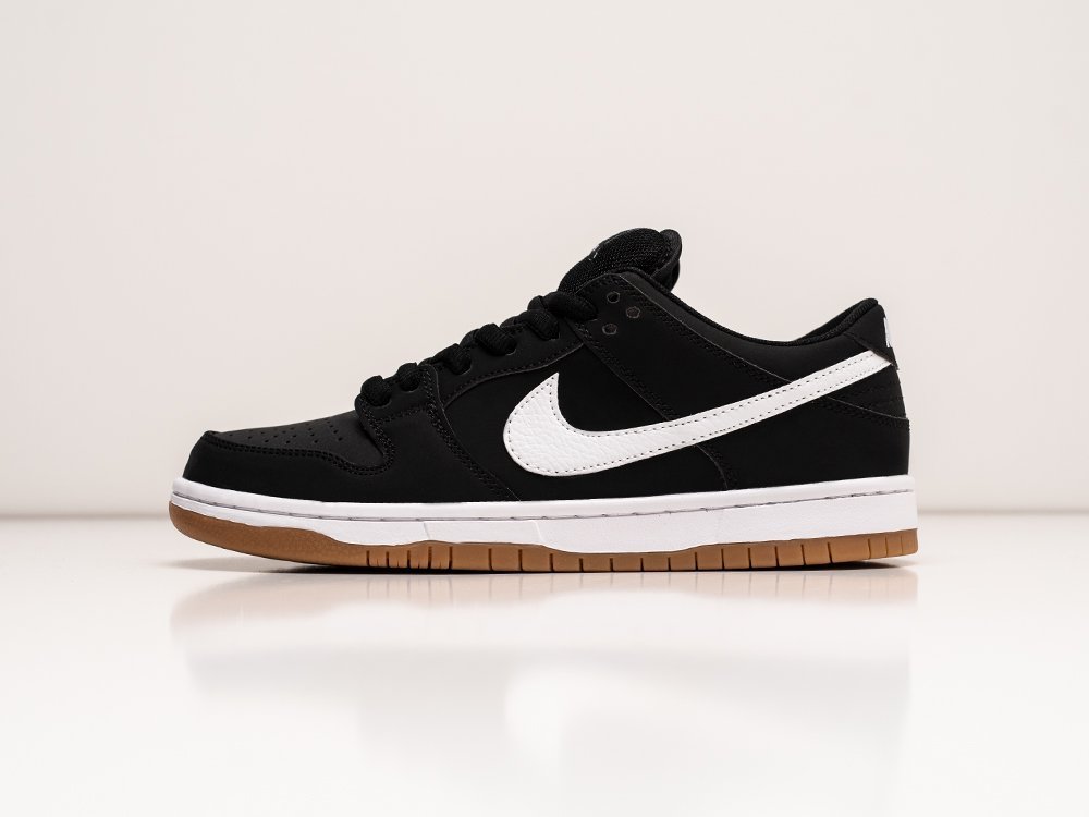 Nike dunk low black leather store
